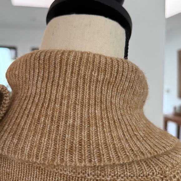 LOFT Tan Knit Turtleneck Sweater Size M - Picture 7 of 10